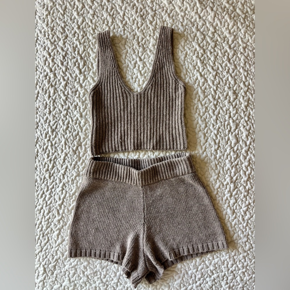 The Drop Knit Shorts Set